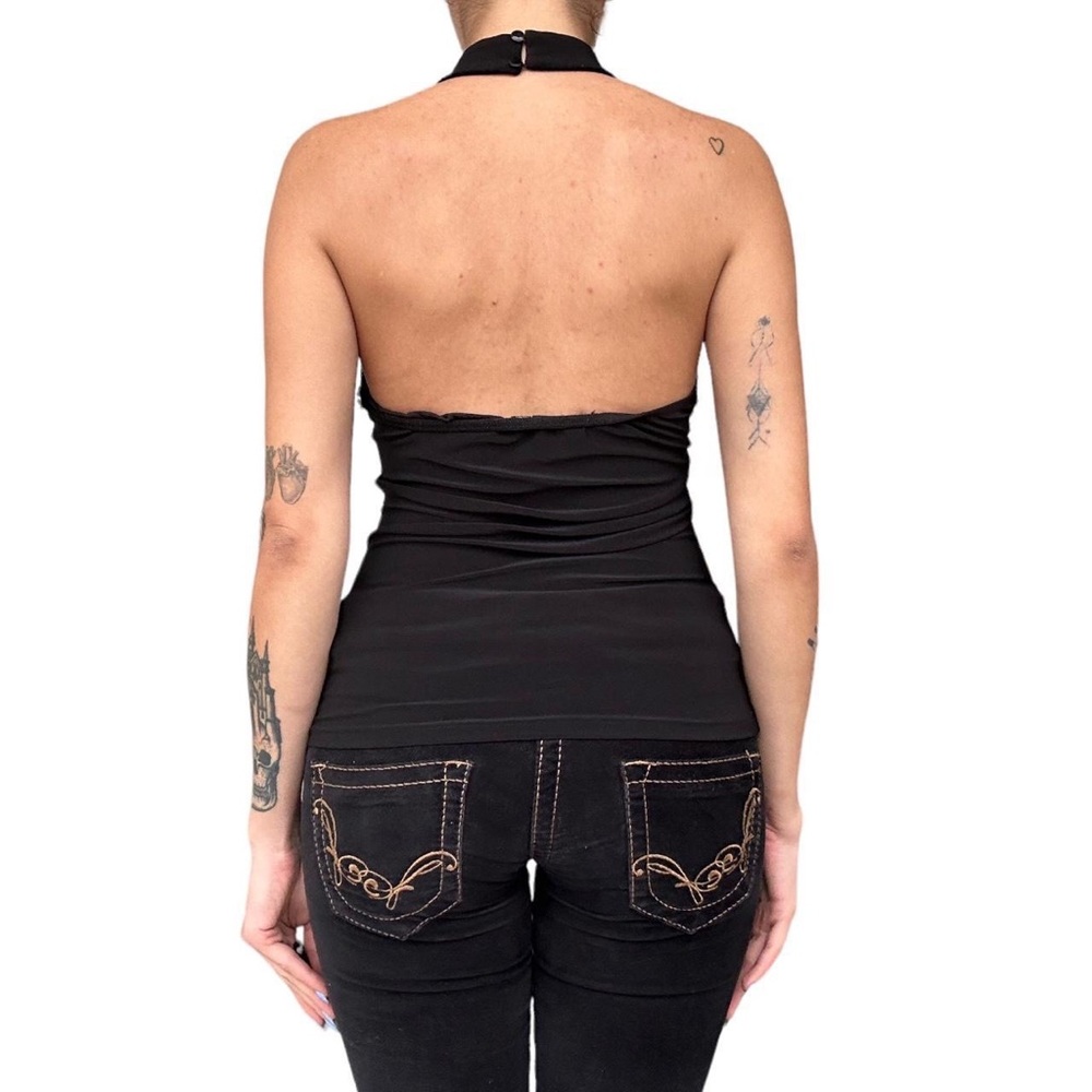Vintage black beaded halter top - Picture 2 of 2